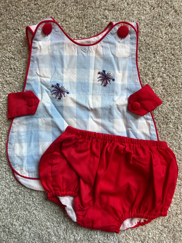 Red & Light Blue Baby Bloomer Set - Kids Accessories